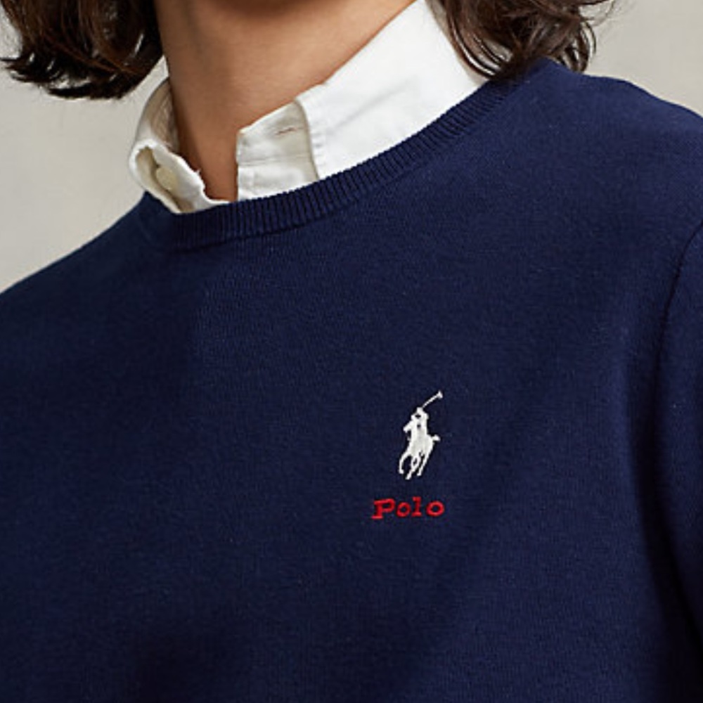 NWT Polo Ralph Lauren Cotton Crewneck Sweater - Picture 5 of 9